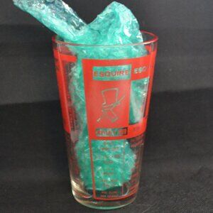 Vintage MCM Esquire Drink Glass With Measurements And Recipes Barware